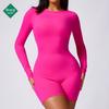 "Women's Quick-Dry Nude Hip-Lift & Back-Enhancing Yoga Jumpsuit - Slimming Fitness & Tight Fit"