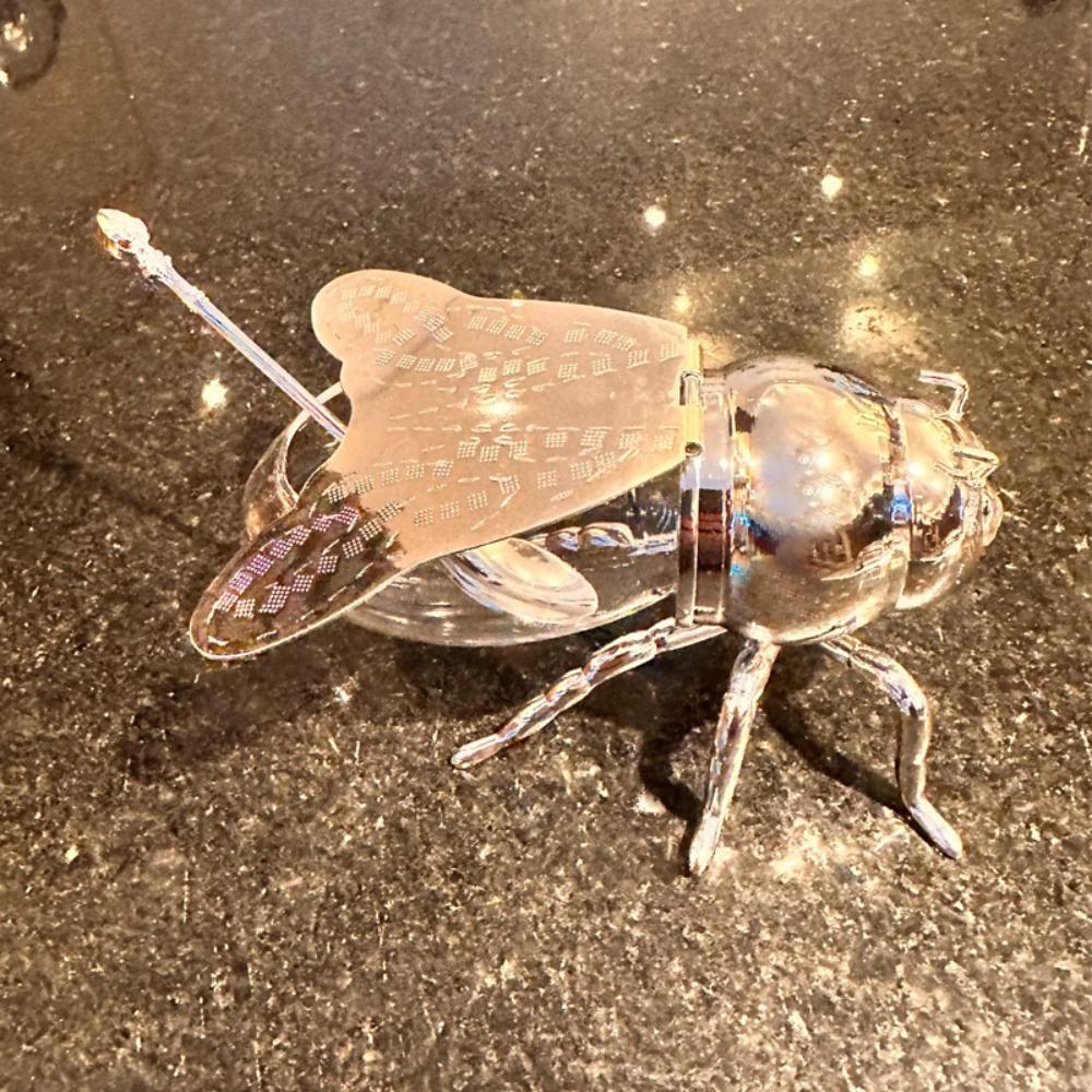 With Spoon Bee Shape Home Decor Decorative Honey Storage Jar Seasoning Jar Ornament Honey Pot