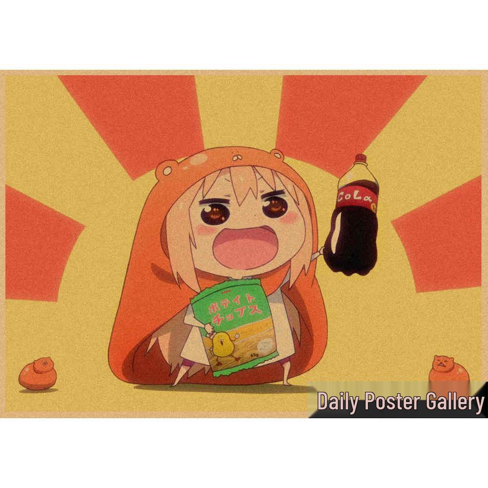 Japanese Anime Himouto! Umaru-chan Retro Kraft Paper Decorative Poster
