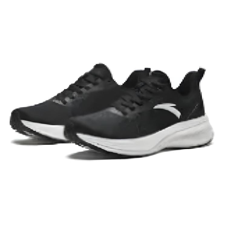 Anta Comfortable Non-Slip Low-Top Running Shoes Women Sneakers Black White 122425534-5