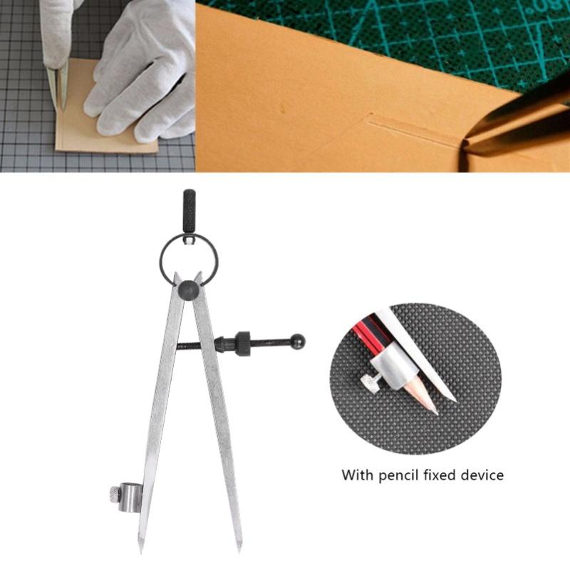 Wing Divider Gauge Carbon Steel Adjustable Angle Lockable Scribing Tool For Woodworking