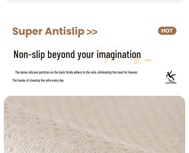 Luksusowy bawełniano-lniany pokrowiec na poduszkę sofy z antypoślizgową powłoką - Uniwersalny rozmiar