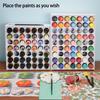 Space Efficient Paint Rack Wall Mount Paint Holder 49/63 Holes Rack for 2oz Craft Paints Efficient Storage
