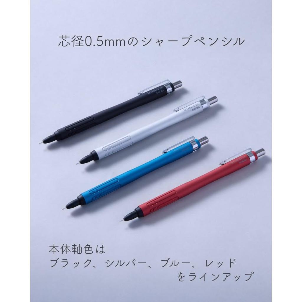 Sakura Intaglio Mechanical Cray-Pas Pencil, 0.5mm, Silver, NS2705S-P#53