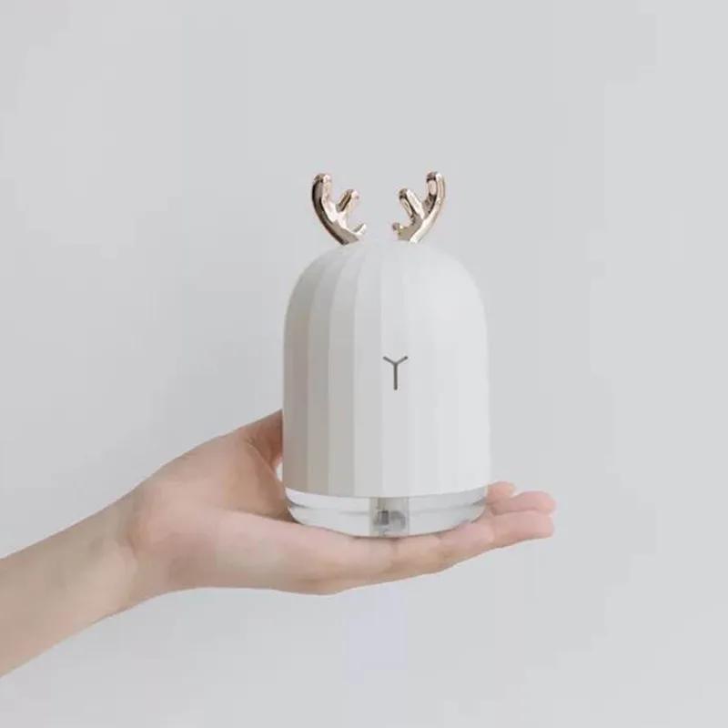 USB Rechargable 220ML Ultrasonic Air Humidifier Aroma Essential Oil Diffuser for Home Car With LED Night Lamp 40#1126