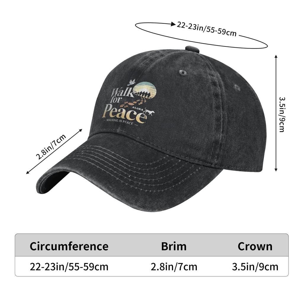 Buddhist Monk Walk for Peace Aloka Men Women Baseball Caps Distressed Cotton Caps Hat Outdoor Adjustable Fit Headwear