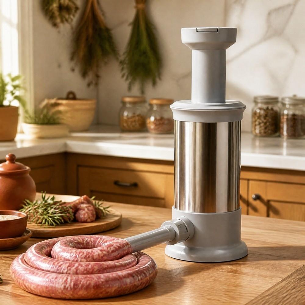 Food-Grade Manual Enema Device Stainless Steel Sausage Maker Meat Enema Device Home Use