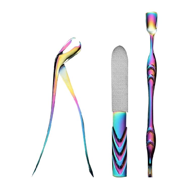 

3 Pcs Nail Cutter with Nail File Cuticle Pushers Large Opening Nail Clippers Set 1