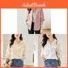 Cotton Womens Long Sleeve Shirt With Button Closure For Office Wear