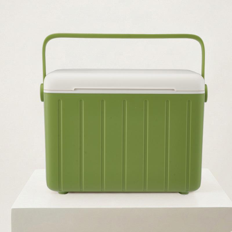 Portable 18L Insulated Cooler Box for Camping and Fishing - Keeps Items Warm or Fresh, Ideal for Ice Cubes and Ice Cream, Handheld Gift Box.