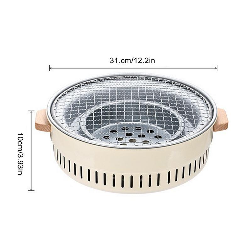 Portable Charcoal Grill 12.5 Inch Grill Charcoal Outdoor Patio Grill Fire Pot Outdoor Cooking Grill