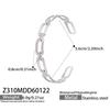 Stylish Stainless Steel Bracelet with Enamel Design and Zirconium Accent