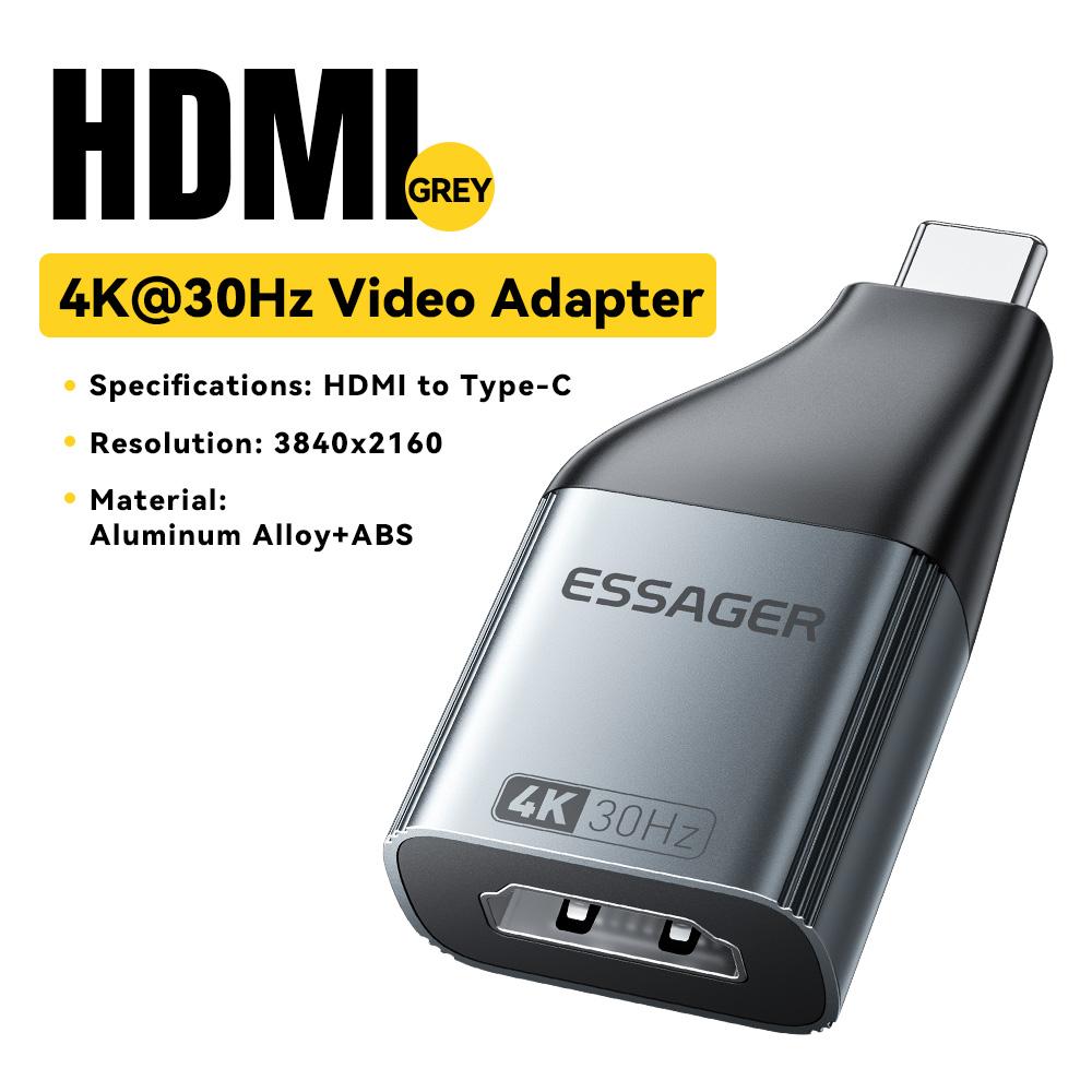 

Адаптер Essager USB Type-C To HDMI DP VGA Mini DP 8K@60Hz 4K@120Hz Конвертер для передачи HD-видео для MacBook PC Ноутбука Телефона