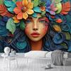 Luxury Vibrant Floral Tapestry Wall Art Intricate Design Stunning Colors Home Decor for Living Room Bedroom Office Elegant Decor