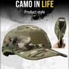 Men's Camouflage Sunshade Tactical Baseball Cap - Foldable, Velcro, Sun Protection, and Ideal for Outdoor and Fishing Activities.