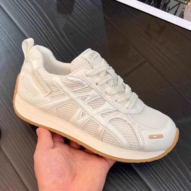 Summer Women's Shoes New Breathable Mesh German Training Shoes Women's Korean Version Versatile Flat Low-top Sports Shoes Casual Forrest Gump Shoes