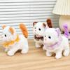 Giocattolo Elettrico Gatto Peluche Interattivo Camminante Scodinzolante Annodante Miagolante Giocattolo Gattino Fatto a Mano per Bambini Piccoli Educativo Simulazione Giocattolo Animale di Peluche