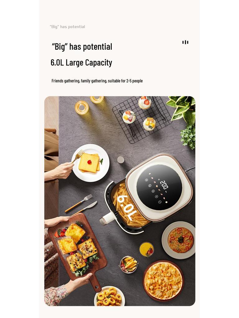 AUX 2024 Smart Visuell Multifunktionaler Ölfreier Heißluftfritteusenofen