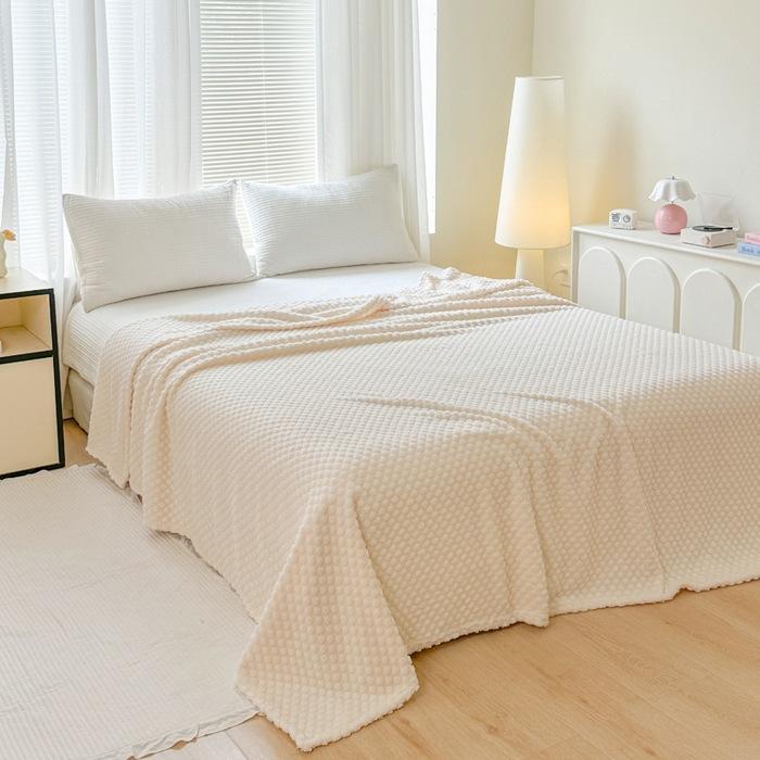 Thick Shawl Blanket Warm Soft Blanket Living Room Decorative Blanket Fluffy SofaBlanket OverSize Coral Fleece Bedspread for Home