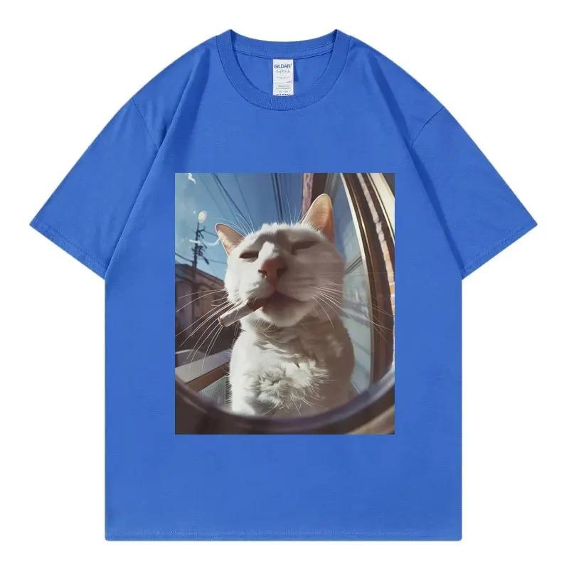 Cool Cat Fashion Casual Short Sleeve Streetwear Apparel Unisex Harajuku Y2K Fashion Casual Loose Cotton Summer New TShirt