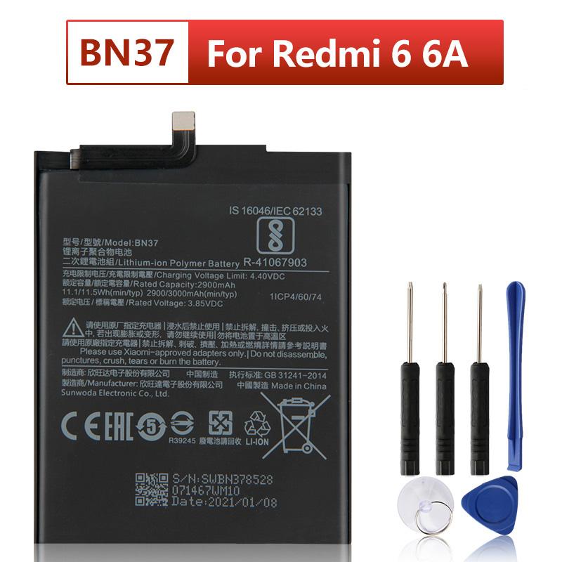 NEW Replacement Battery For Xiaomi Redmi 6 Redmi6 One BN37 Phone Battery 3000mAh