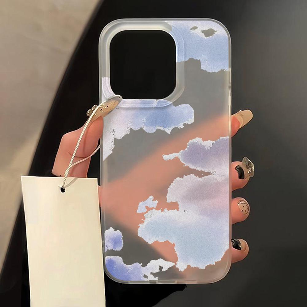 Mobile Phone Cases for iPhone 11 13 15 Pro Max 12 14 Pro Max Case iPhone 16 15 Plus 13 Pro 12 Mini 13 Mini Frosted Texture Painted Cartoon Flowers