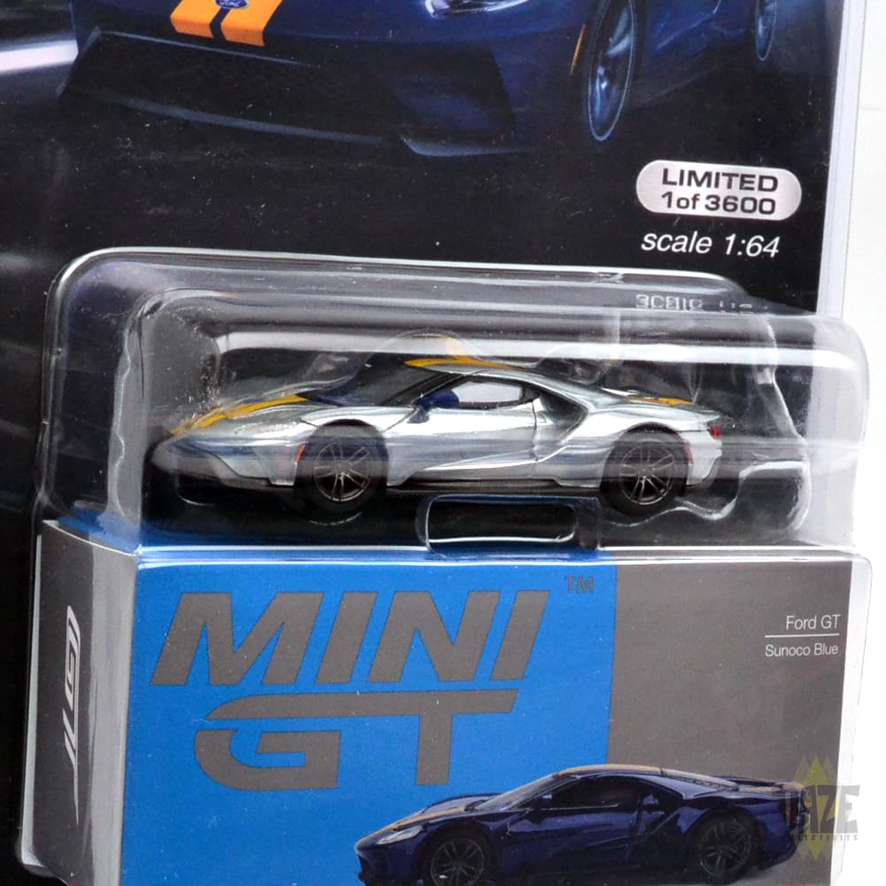 MINI GT 164 Scale MiJo TOYS - FORD GT (SNOCO BLUE) CHASE CAR - USA MiJo Toys Exclusive Ford (Snoco Blue) Chase Car