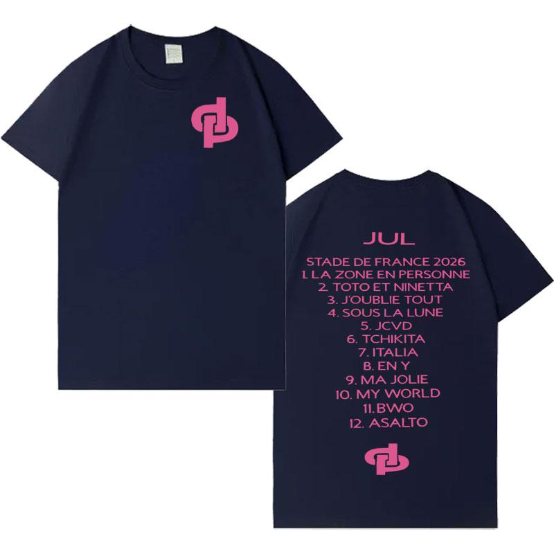 2026 Rapper Jul Moda Stampa Lettere T-shirt Uomo Donna Gotica Casual Girocollo T-shirt Manica Corta Oversize Accogliente T-shirt Unisex