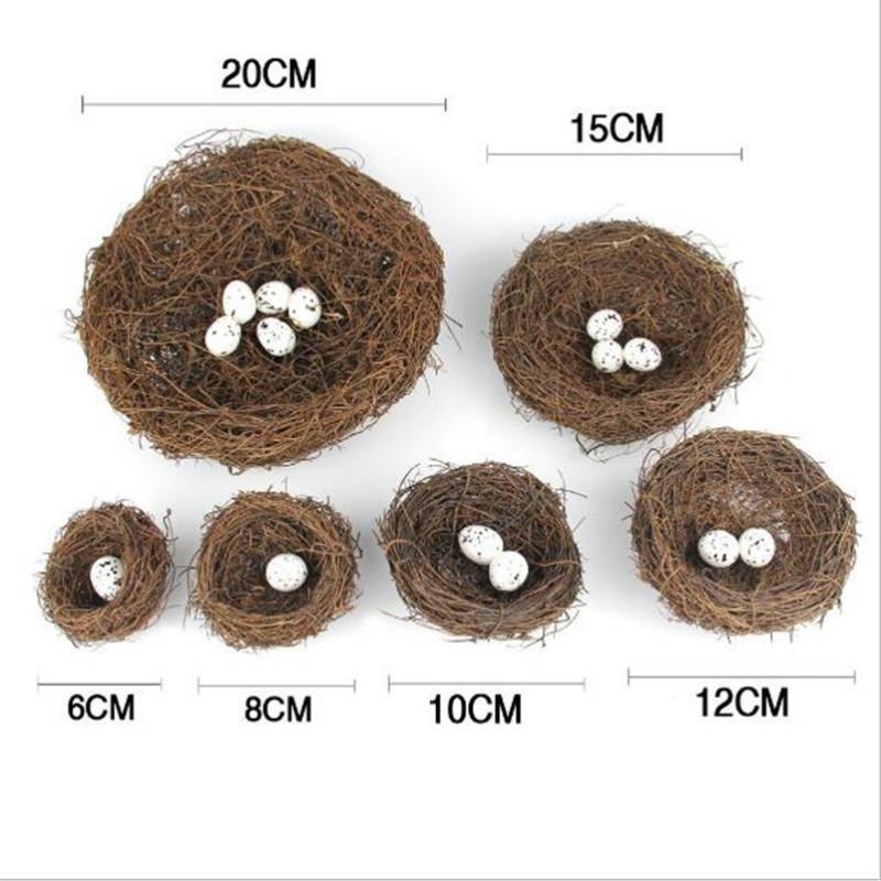 Nature 6/8/10/12/15/20cm Vintage Decoration Prop Bird Nest Bird Cage Creative for Optical Store Window Display Photography Props
