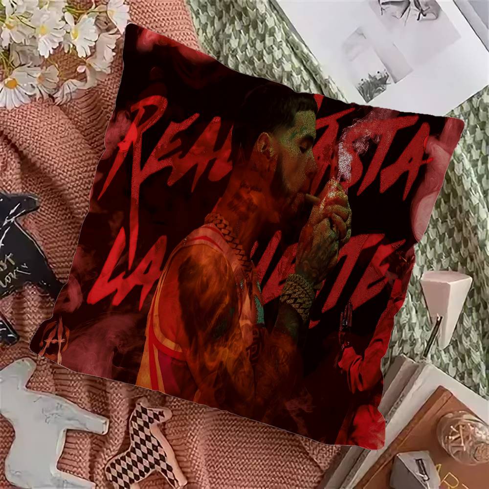 

Classic Rapper Anuel AA Music Personalized picture text home decorative pillows Household Gifts 45x45cm 12x12Inch