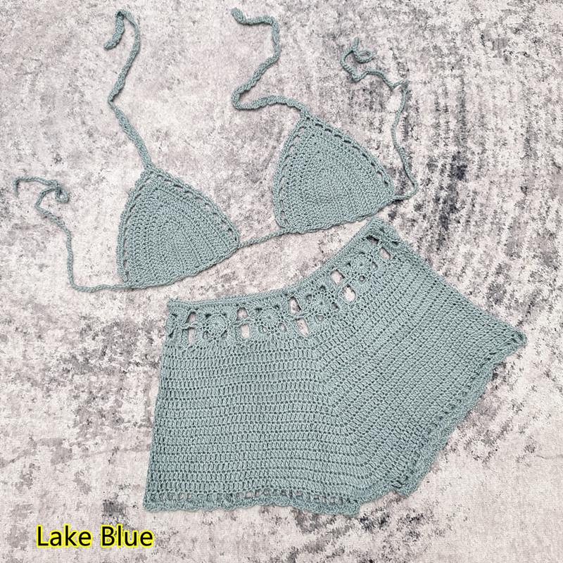 Handgemachtes Häkel-Bikini-Set mit Brustpolstern - Brasilianischer Badeanzug Bademode