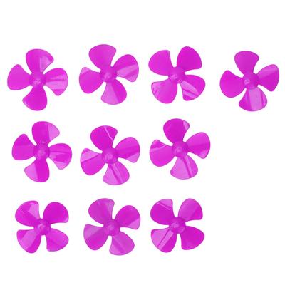 10Pcs 80mm 4 Blades Propeller Plastic DIY Rotating Toy Model Accessories with 2mm Hole XR?149Rose