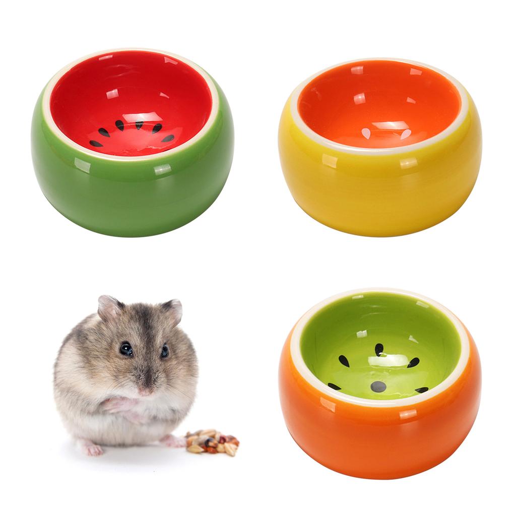 Chinchillas Food Bowl for Small Animals Ceramic Water Bowl for Hamsters Dry Food Dish Bowl Pet Feeding Watering Supplies