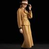 Wudao Women's Wool Coat with Belt