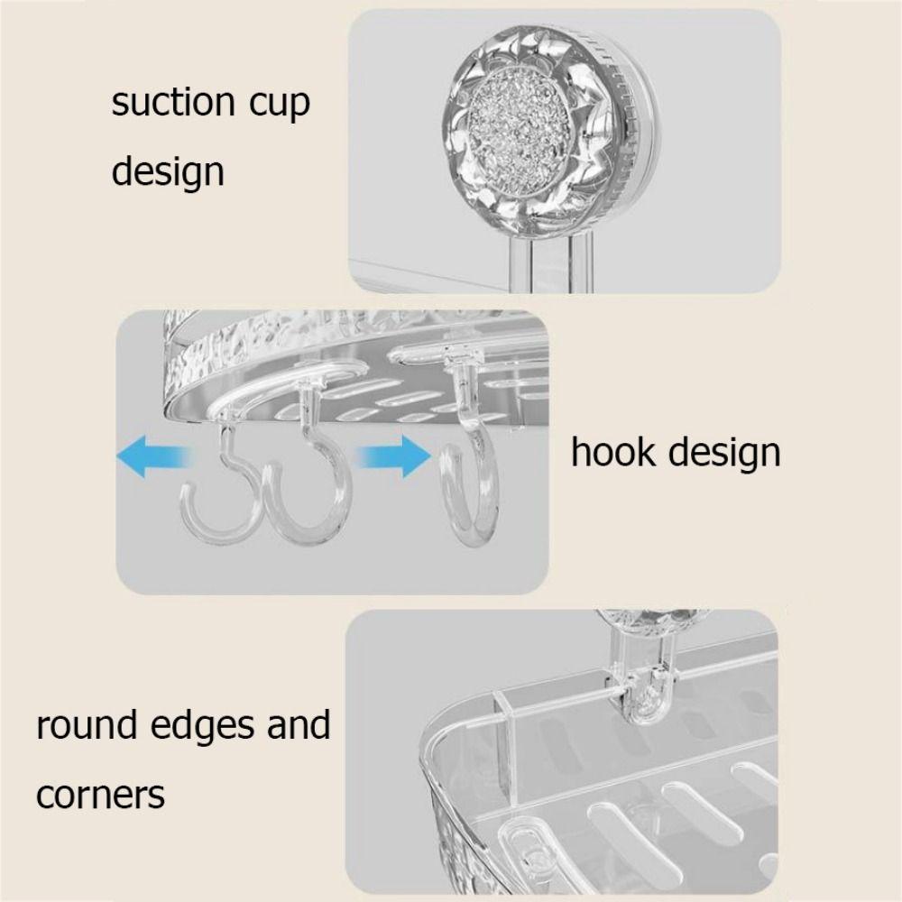 Plastic Bathroom Corner Storage Shelf Convenient Cosmetic Holder Storage Rack Hostel