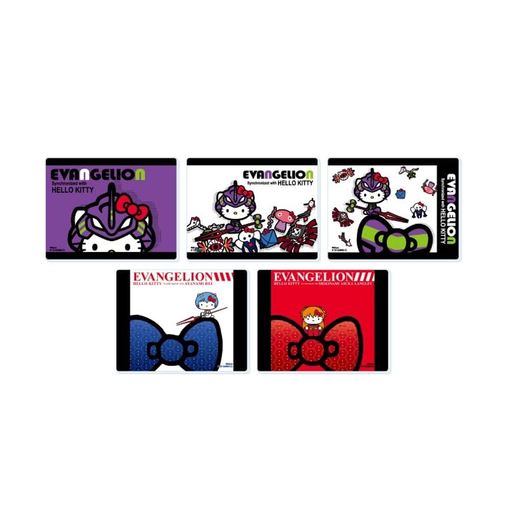 Evangelion x Sanrio Characters 02 [Collaboration Illustration] Acrylic Card Complete Set Box of 5