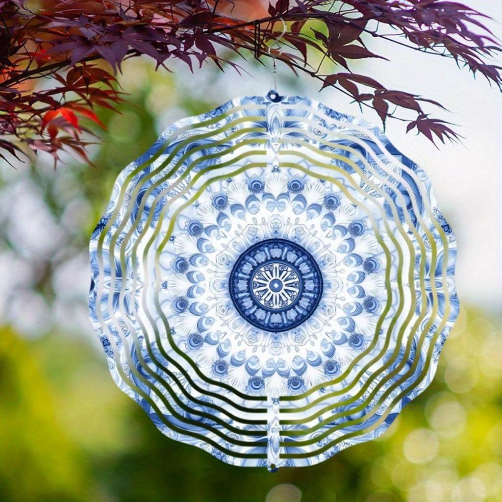 10-calowy wiszący dzwonek wietrzny z motywem sennym, obracająca się sztuka na trawnik, do ogrodu, dekoracja wiosenna i letnia, elegancki prezent dla krewnych i przyjaciół