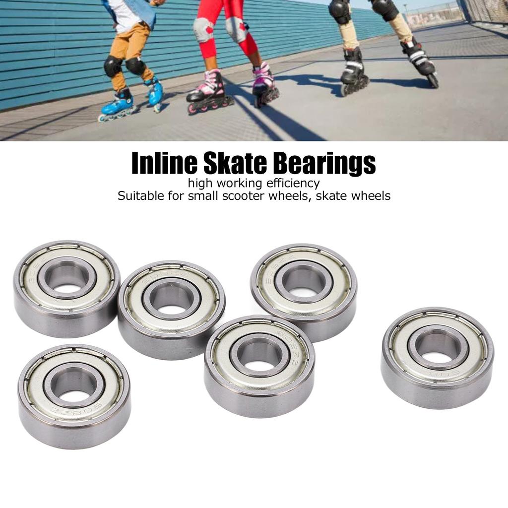 8PCS 608 Roller Skate Bearings Speed Smoothly Low Friction Bearings Skate Board Carbon Steel Roller Bearings