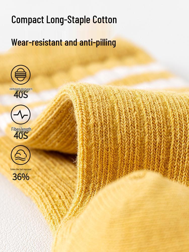 Spring & Autumn Mid-Calf Socks for Newborns and Toddlers (0-3 Years) - High-Quality Cotton, Boys & Girls