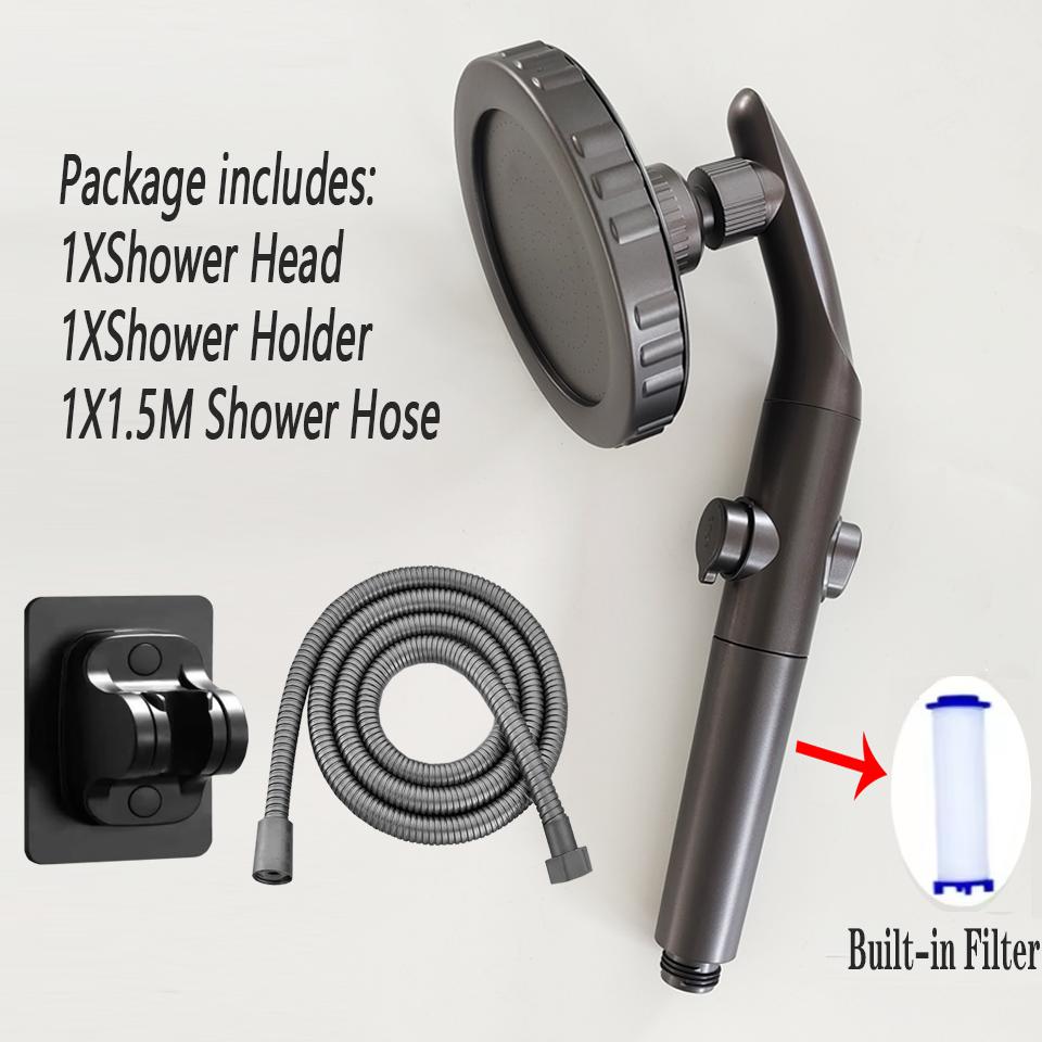 Hand Spray/Top Spray Dual-Purpose High Pressure Shower Head Big Panel Showerhead One-Key Stop Water Sprayer Bathroom Accessories