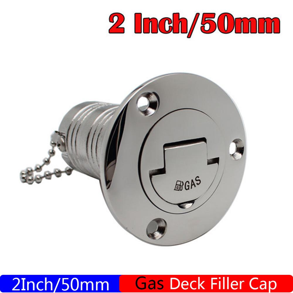 38mm 50mm Deck Filler Cap Stainless Steel 316 Deck Filler GAS DIESEL FUEL WASTE WATER Mirror Polish Marine Boat RV Hardware