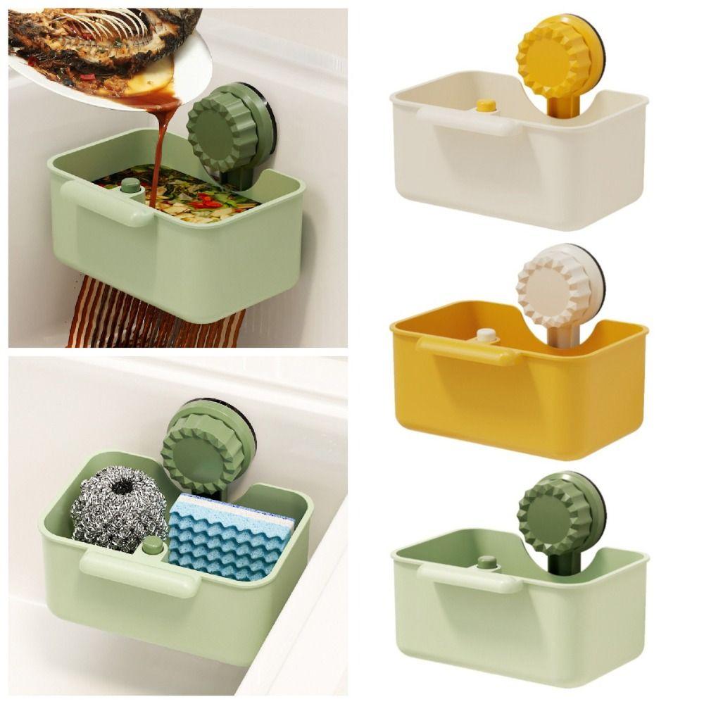 2Pcs Suction Cup Sink Strainer Basket Detachable Fruit Washing Filter Rack  Household