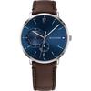 Brooklyn Blue Dial Brown Leather Strap Men's Quartz Watch 1791508