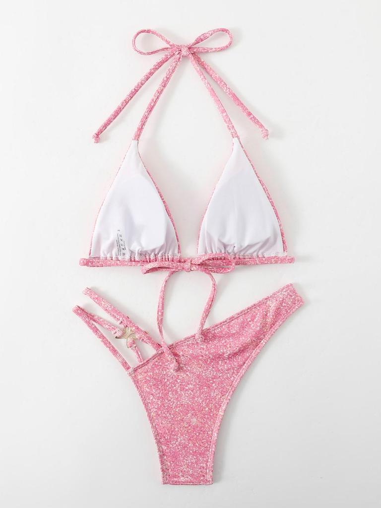 New Hot Pink European & American Style Bikini Swimsuit