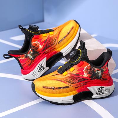 2025 Four Seasons Children Cartoon Sneakers New Mesh Rotating Buckle Running Shoes Casual Fashionable Kids Outdoor Walking Shoes