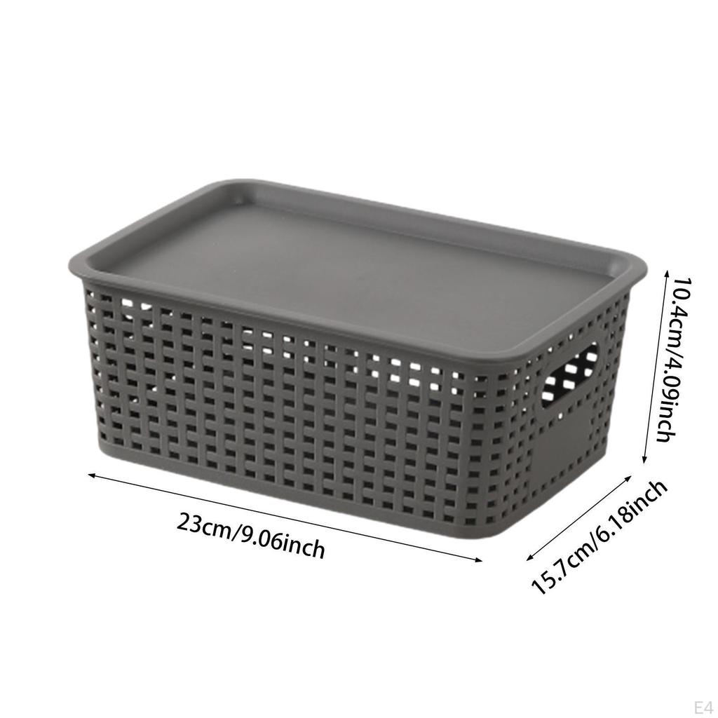 Storage Basket Weave for Organizing Container Office Bedroom Pantry Desk