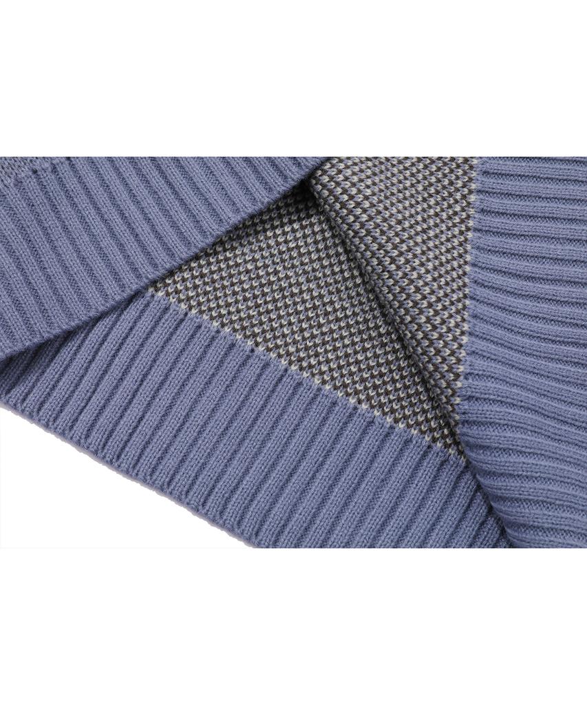 CPGN STUDIO Striped Wappen Knit Lavender Chocolate