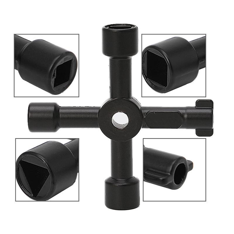 4-in-1 tragbarer schwarzer Handschraubendreher DIY Steckschraubendreher Multifunktionswerkzeugkombination