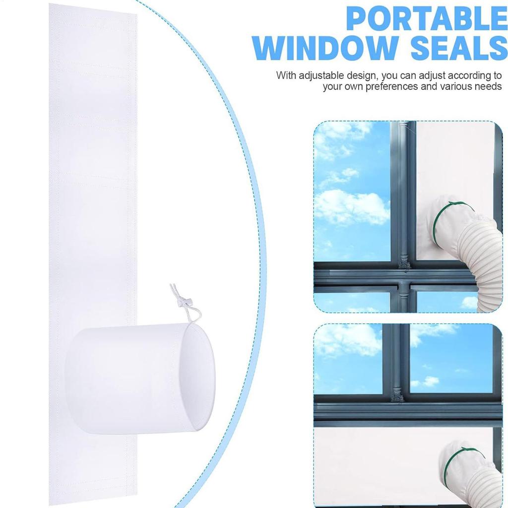 Portable Air Conditioner Window Sealing Kit AC Sealing Cloth Set Energy Saving Flexible Portable Air Conditioner Accessory For