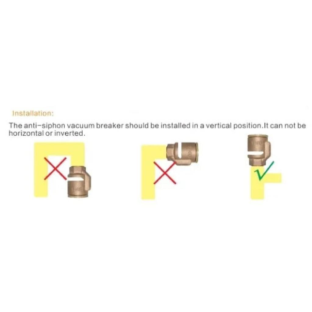 Brass vacuum breaker valve negative pressure screw air suction valve suction valve anti-negative pressure valve